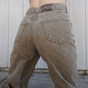 High Waisted Tan Jeans